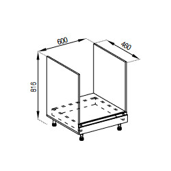 Pastatoma spintelė VLADA H60PL orkaitei