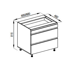 Pastatoma spintelė VLADA H80 3Š (1+2)