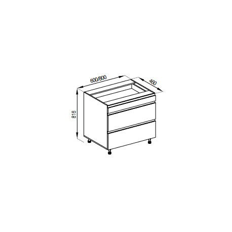 Pastatoma spintelė VLADA H60 3Š (1+2)