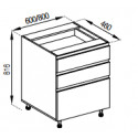 Pastatoma spintelė VLADA H60 3Š (2+1)