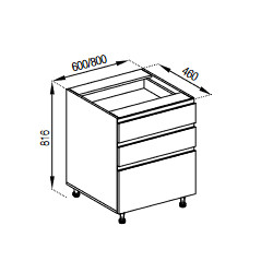 Pastatoma spintelė VLADA H60 3Š (2+1)