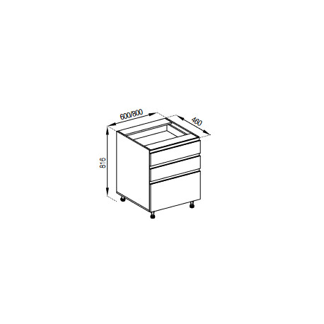 Pastatoma spintelė VLADA H60 3Š (2+1)