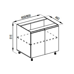 Pastatoma spintelė VLADA H80