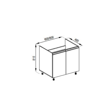 Pastatoma spintelė SOFI H60 plautuvei