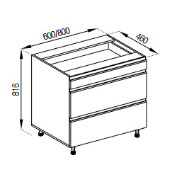 Pastatoma spintelė SOFI H60 3Š (1+2)