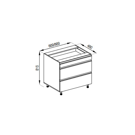 Pastatoma spintelė SOFI H60 3Š (1+2)