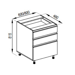 Pastatoma spintelė SOFI H60 3Š (2+1)