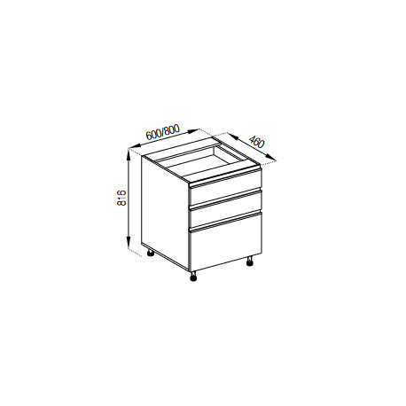 Pastatoma spintelė SOFI H60 3Š (2+1)