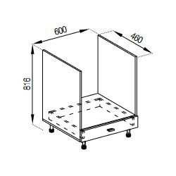 Pastatoma spintelė SOFI H60PL orkaitei