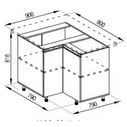 Pastatoma spintelė SOFI H60PL orkaitei